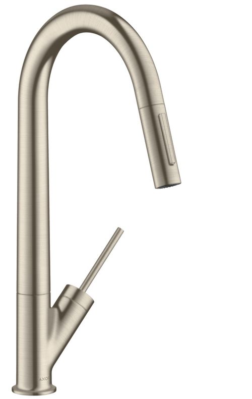 AXOR-HG-AXOR-Starck-Einhebel-Kuechenmischer-270-mit-Ausziehbrause-Brushed-Nickel-10821820 gallery number 1